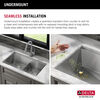 33” Workstation Kitchen Sink Undermount 16 Gauge Stainless Steel 50/50 Double Bowl with WorkFlow™ Ledge and Accessories