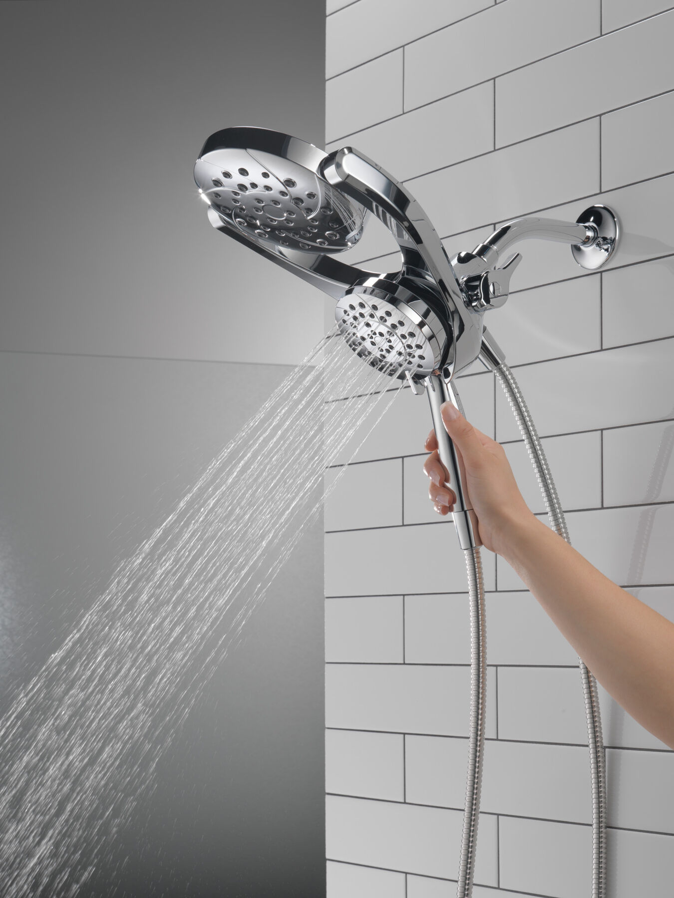 Cabezal de ducha dos en uno de 4 ajustes HydroRain®, imagen 3