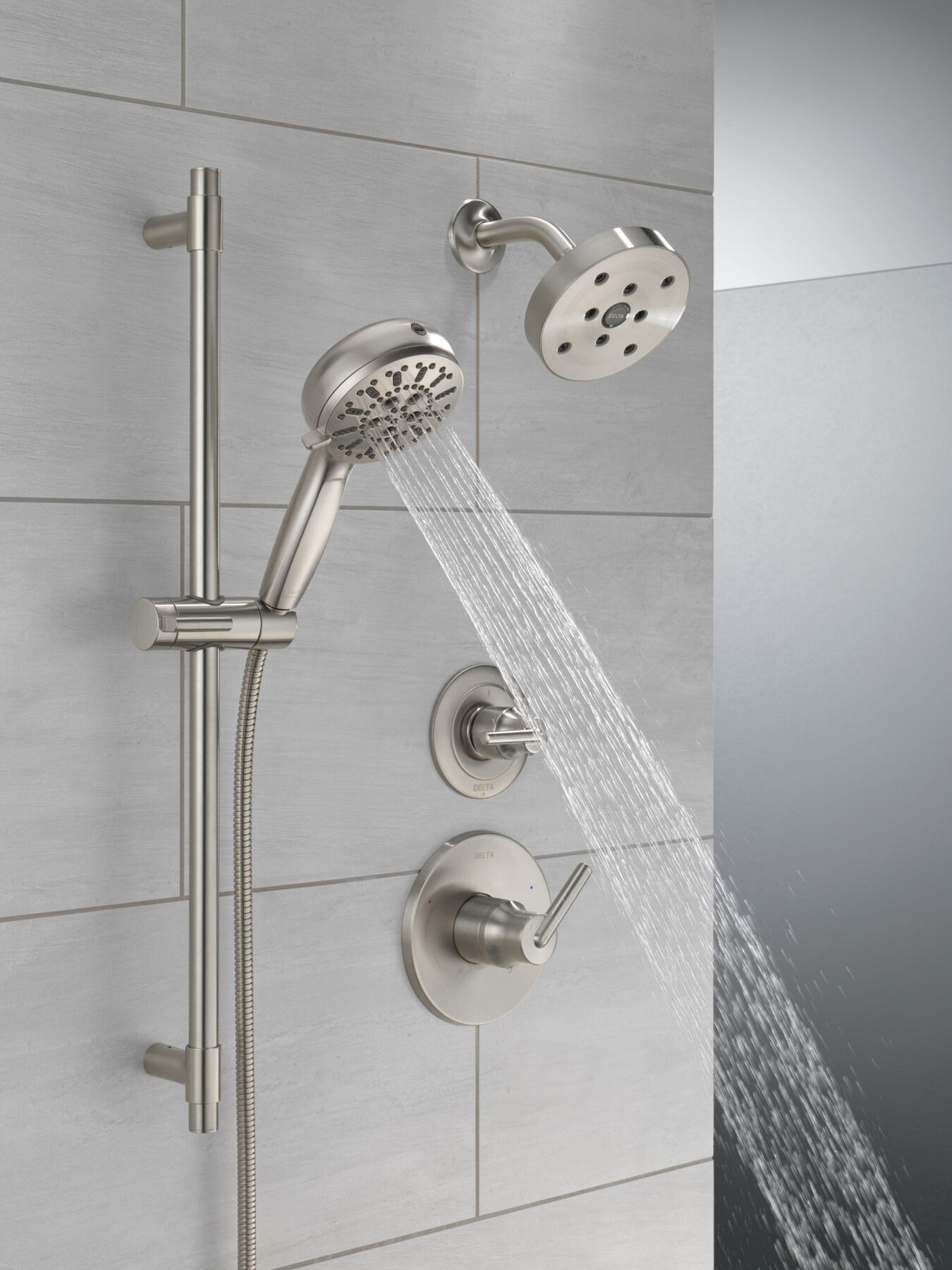 7-Setting Slide Bar Hand Shower with Cleaning Spray, image 12