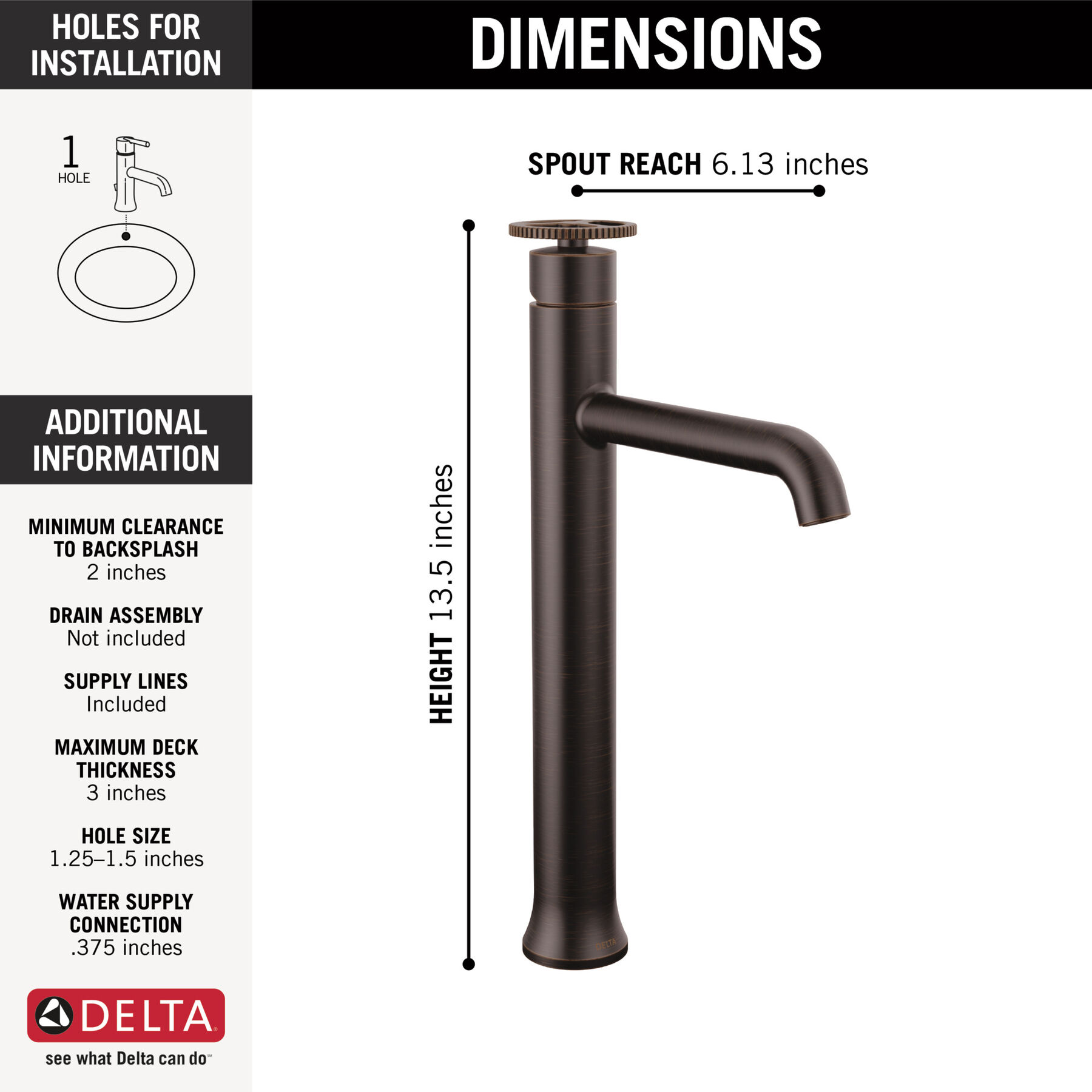 Llave para baño monomando tipo vasija, imagen 1