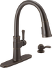 Llave para cocina monomando extensible con dispensador de jabón y tecnología ShieldSpray®