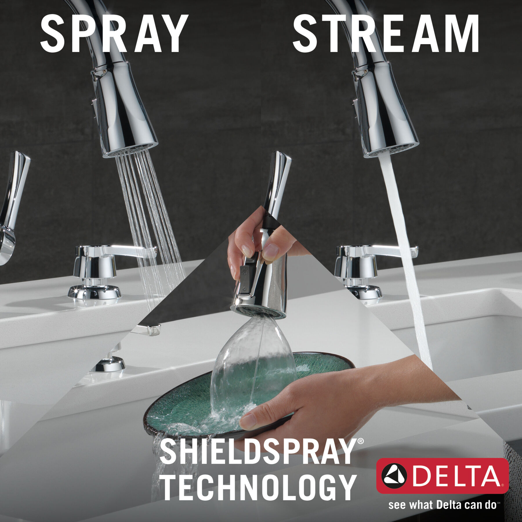 Llave para cocina monomando extensible con dispensador de jabón y tecnología ShieldSpray®, imagen 5