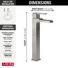 Llave para baño tipo vasija de diseño acanalado 1L (producto recertificado)