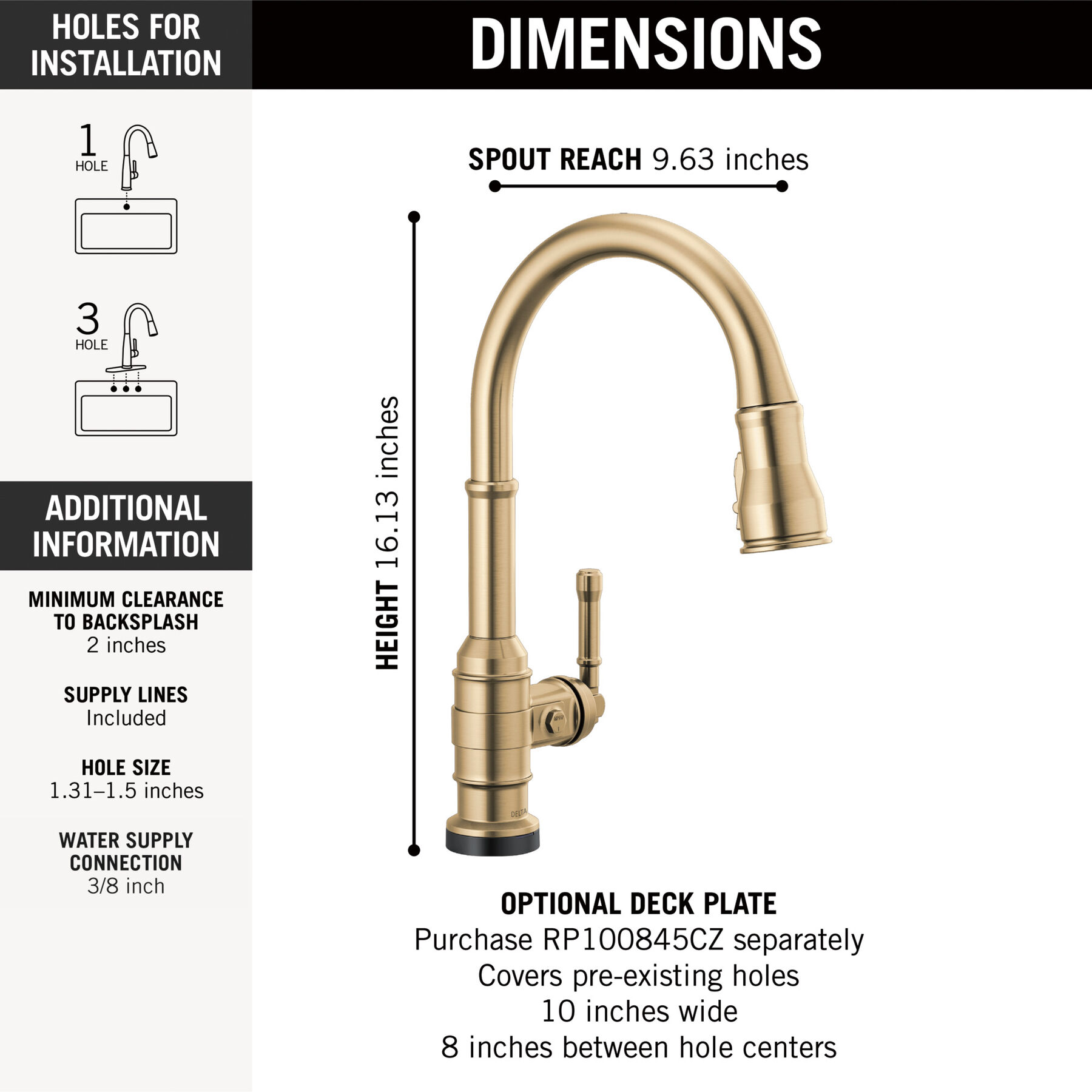 Touch<sub>2</sub>O® Technology Kitchen Faucet with Touchless Technology, image 7