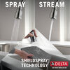 Llave para cocina monomando extensible con tecnologías Touch<sub>2</sub>O® y ShieldSpray®