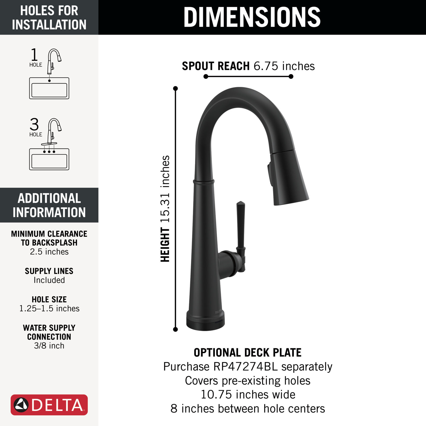 Touch2O® Bar / Prep Faucet with Touchless Technology, image 1