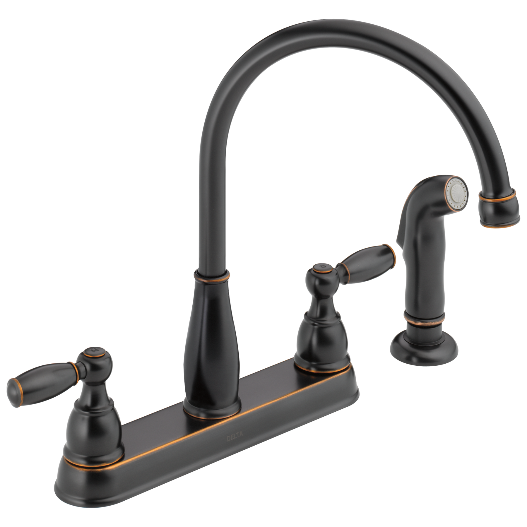 Llave para cocina de dos manijas con rociador