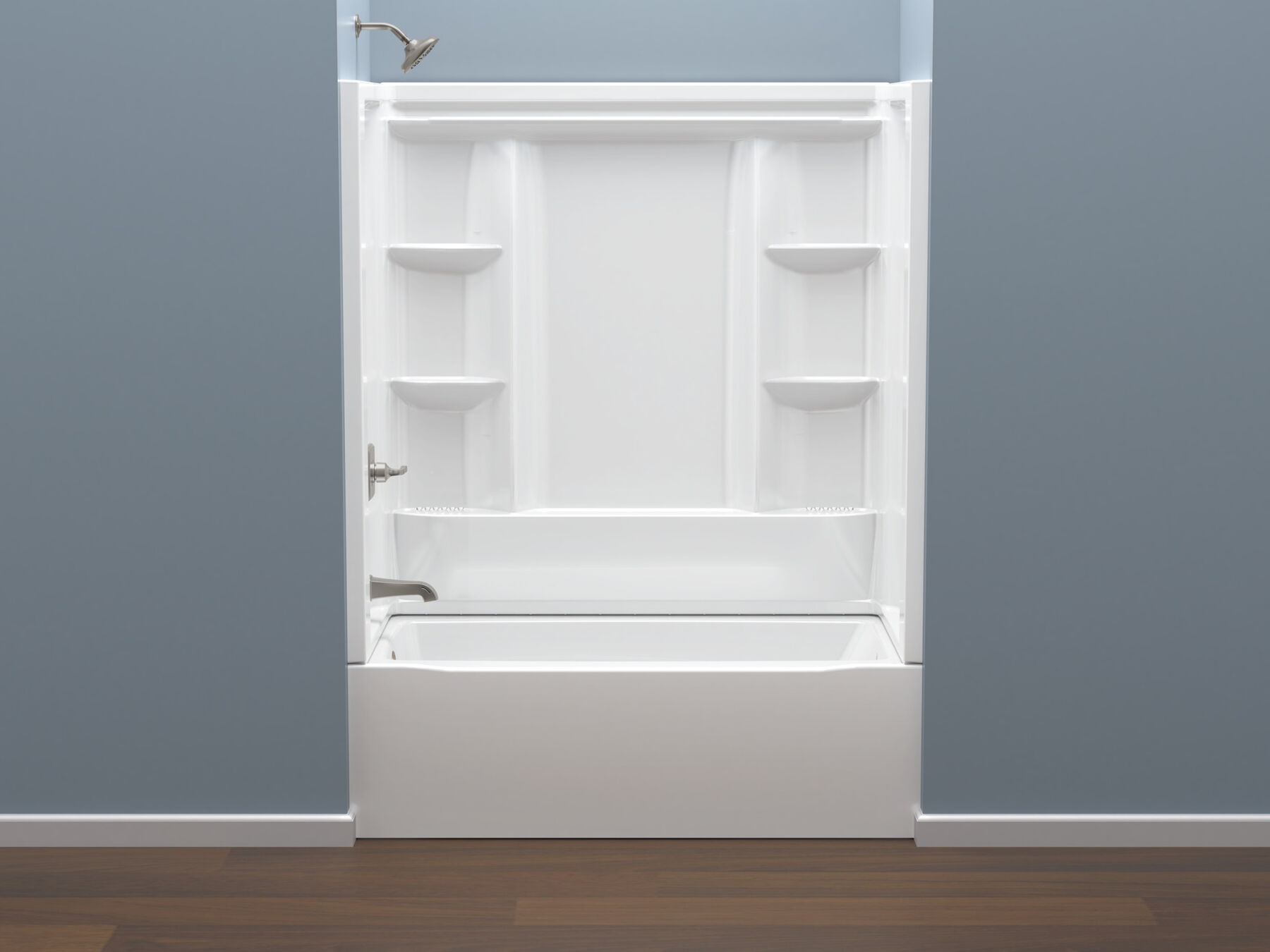 60x32 Alcove Bathtub Bundle with Trim and Waste Assembly - Left Drain, image 3