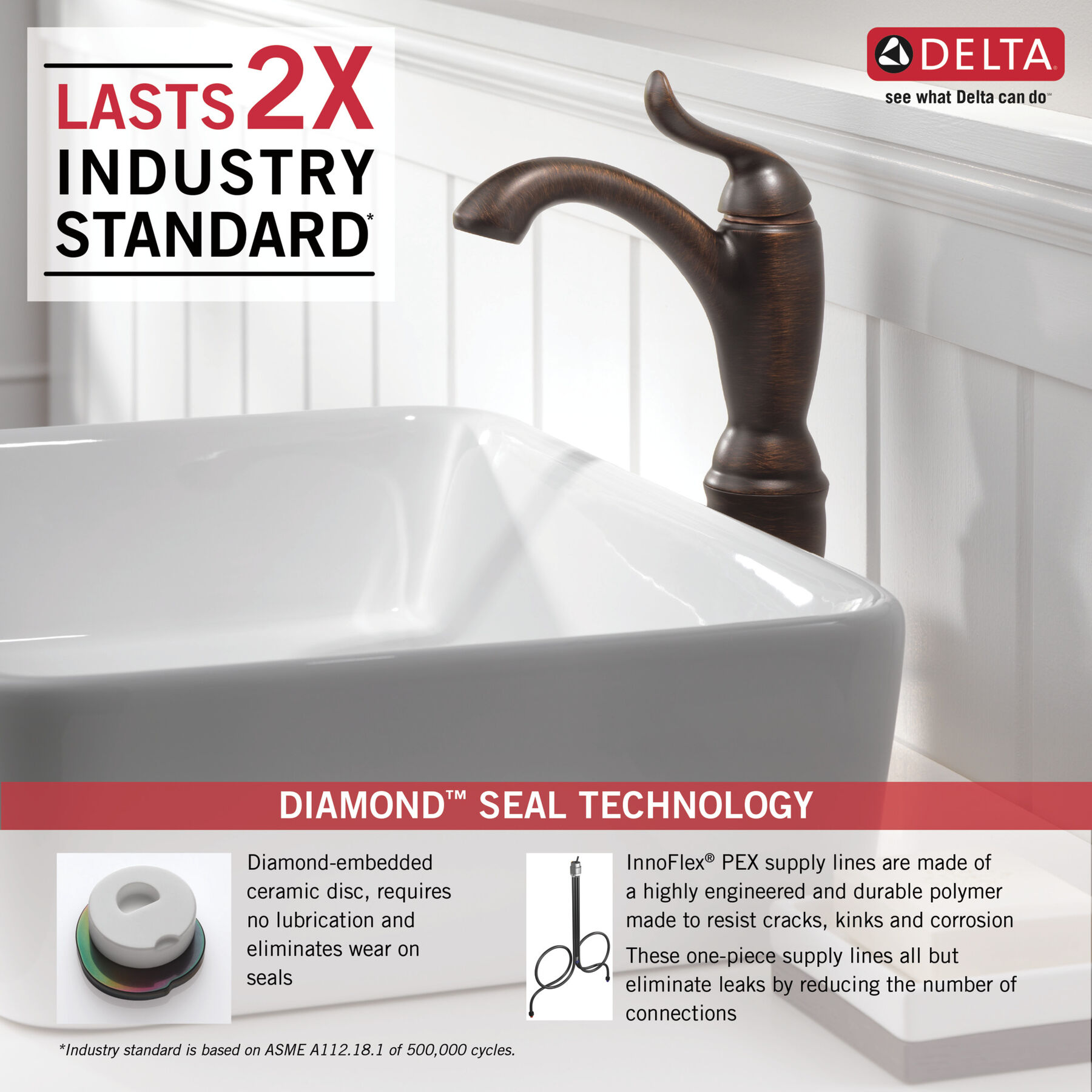 Single Handle Vessel Bathroom Faucet (Recertified), image 1