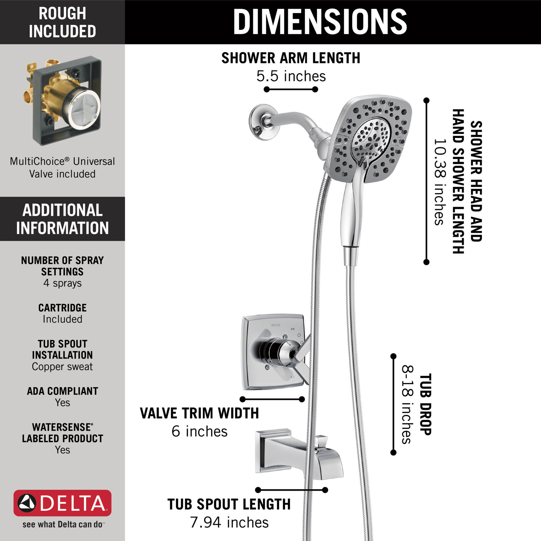 Shower Trim with Rough Bundle, image 2