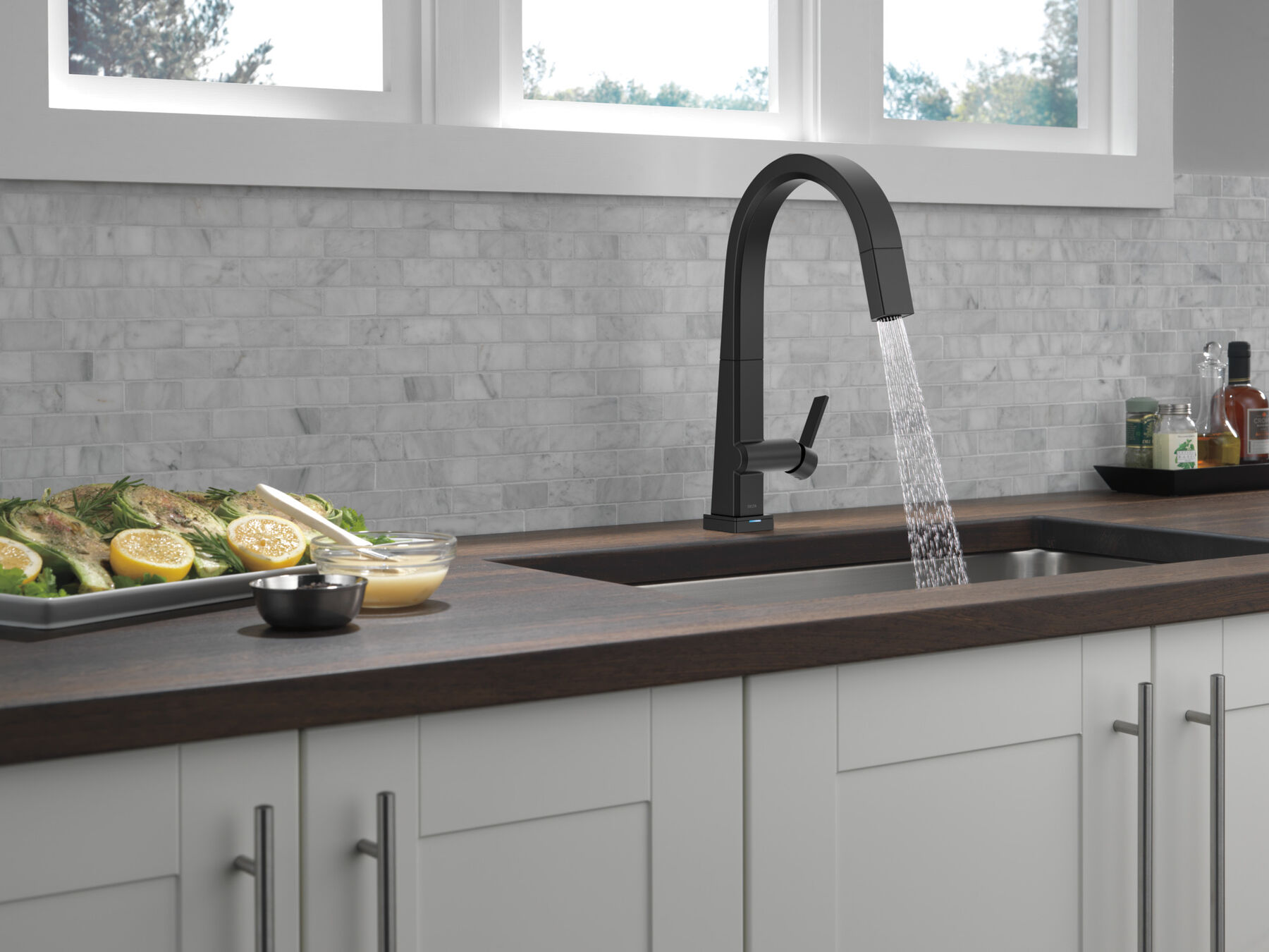 Single Handle Pull-Down Kitchen Faucet With Touch<sub>2</sub>O® Technology Technology, image 7