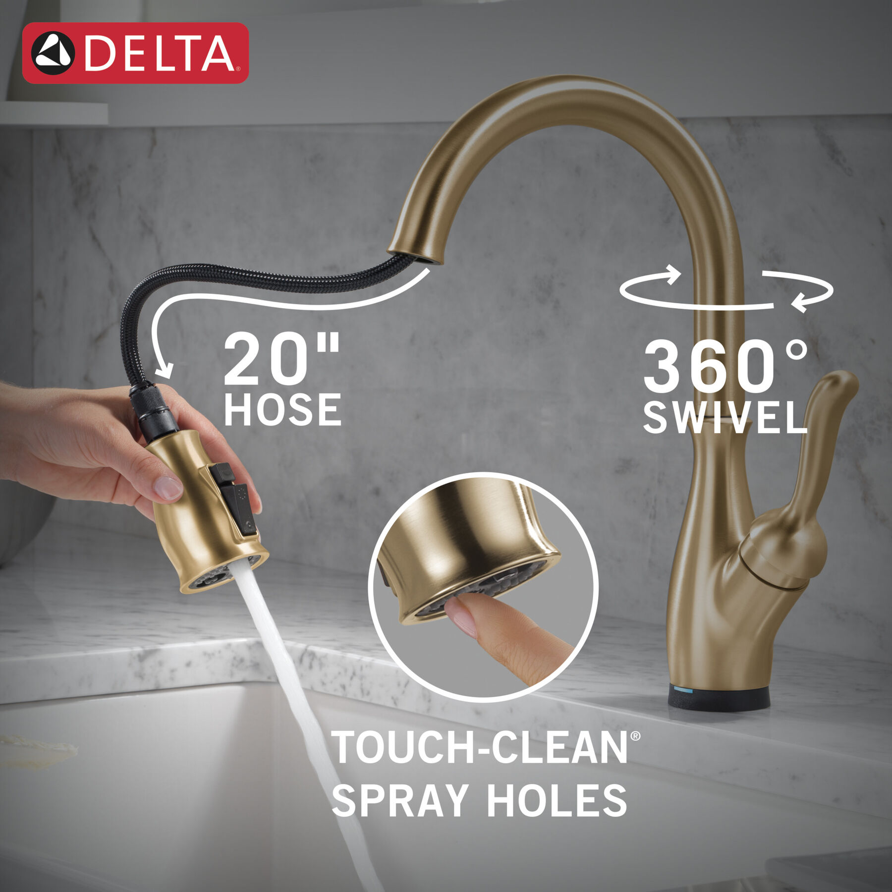 Touchless Pull-Down Kitchen 1L with Soap Disp Bundle, image 8