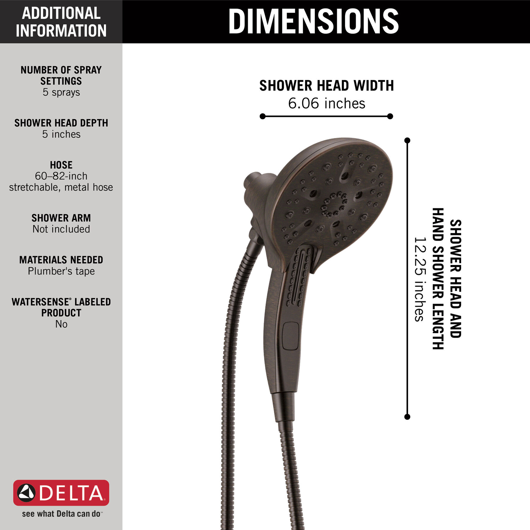 Ducha dos en uno H<sub>2</sub>Okinetic® In2ition® de 5 funciones, imagen 13