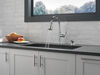 Llave para cocina monomando extensible con dispensador de jabón y tecnología ShieldSpray