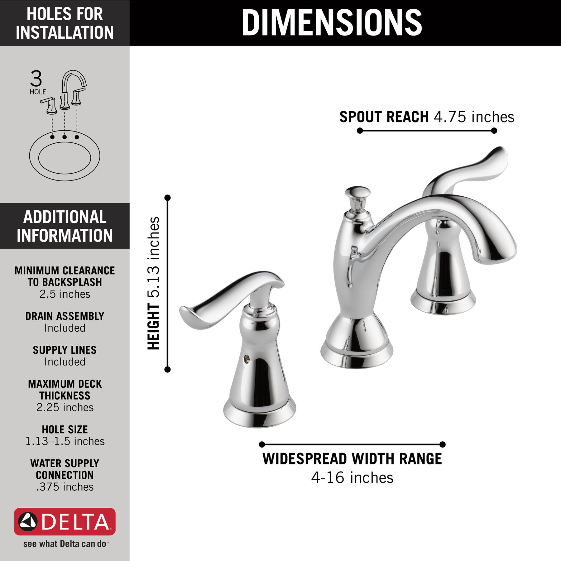 Llave para baño de extensión con dos manijas, imagen 2