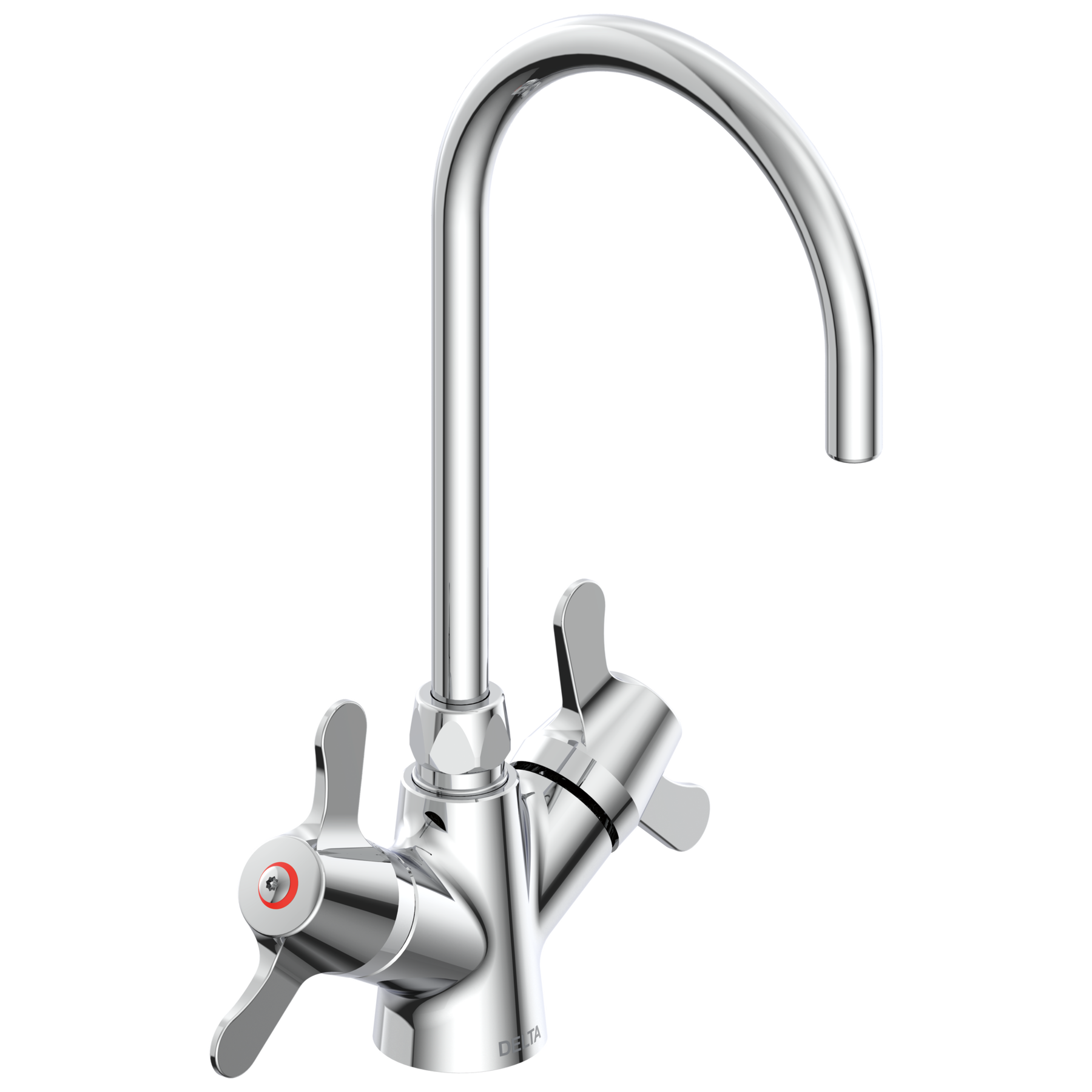 Llave de dos manijas y un solo vástago para mezcla de agua