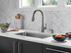 Llave para cocina monomando extensible con dispensador de jabón y tecnología ShieldSpray®
