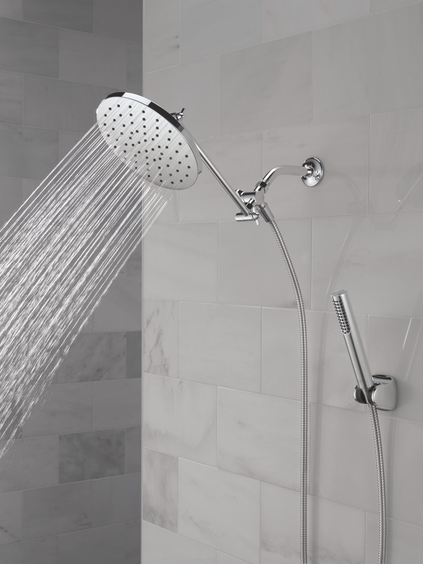 Adjustable Raincan Shower Head with Hand Shower, image 13