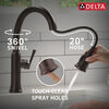 Llave de una manija con tubo de salida deslizable para cocina