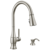 Llave para cocina monomando extensible con dispensador de jabón y tecnología ShieldSpray