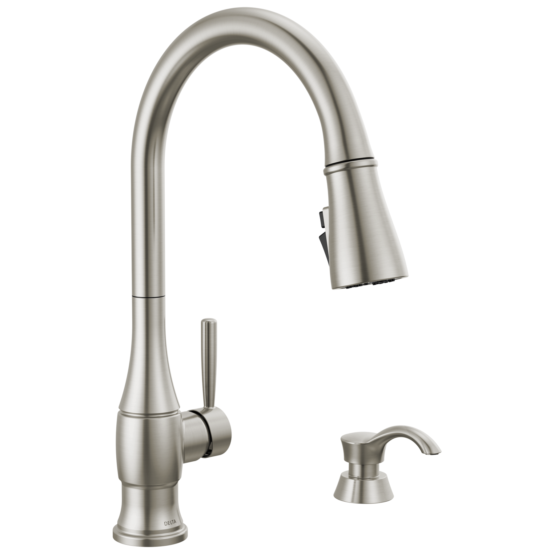 Llave para cocina monomando extensible con dispensador de jabón y tecnología ShieldSpray