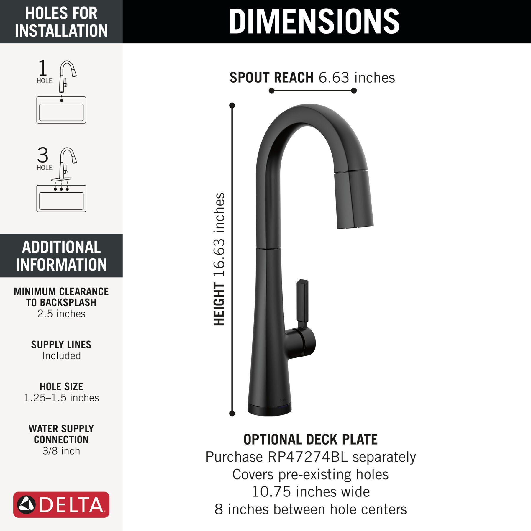 Touch2O® Bar / Prep Faucet with Touchless Technology, image 1