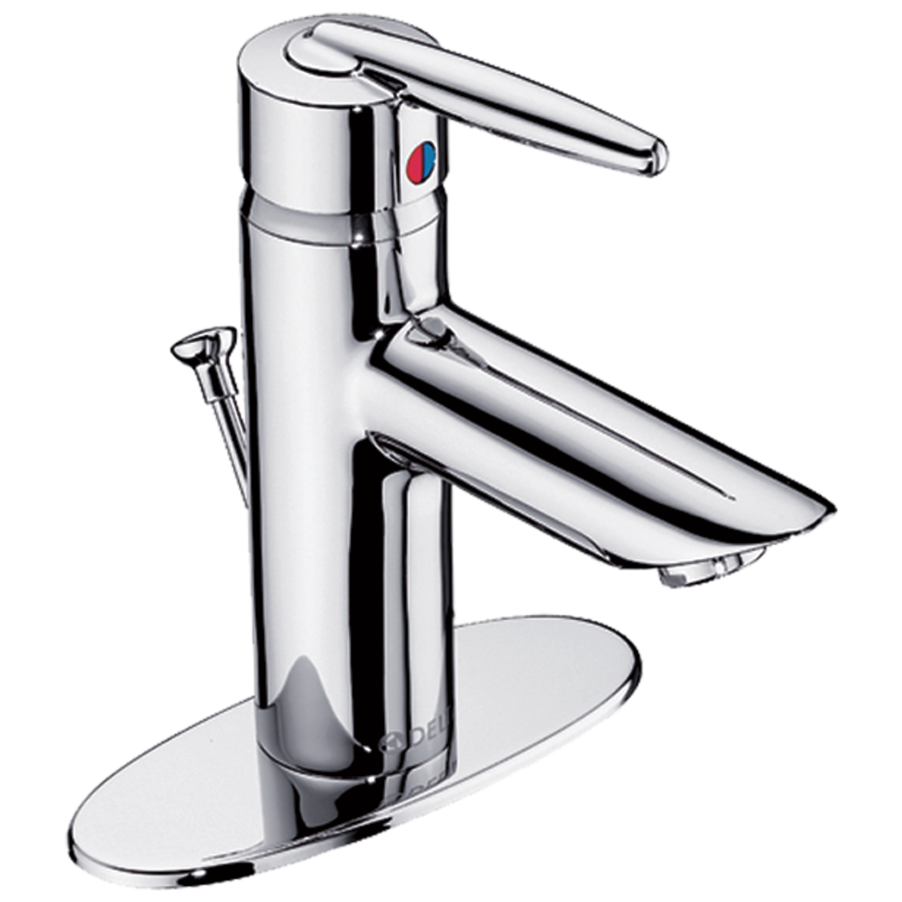 Single Hole Bathroom - Joystick Handle - 4" Plate Includes Pop-Up Ceramic Valve System