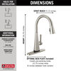 Single-Handle Pull-Down Kitchen Faucet with Touch<sub>2</sub>O® Technology