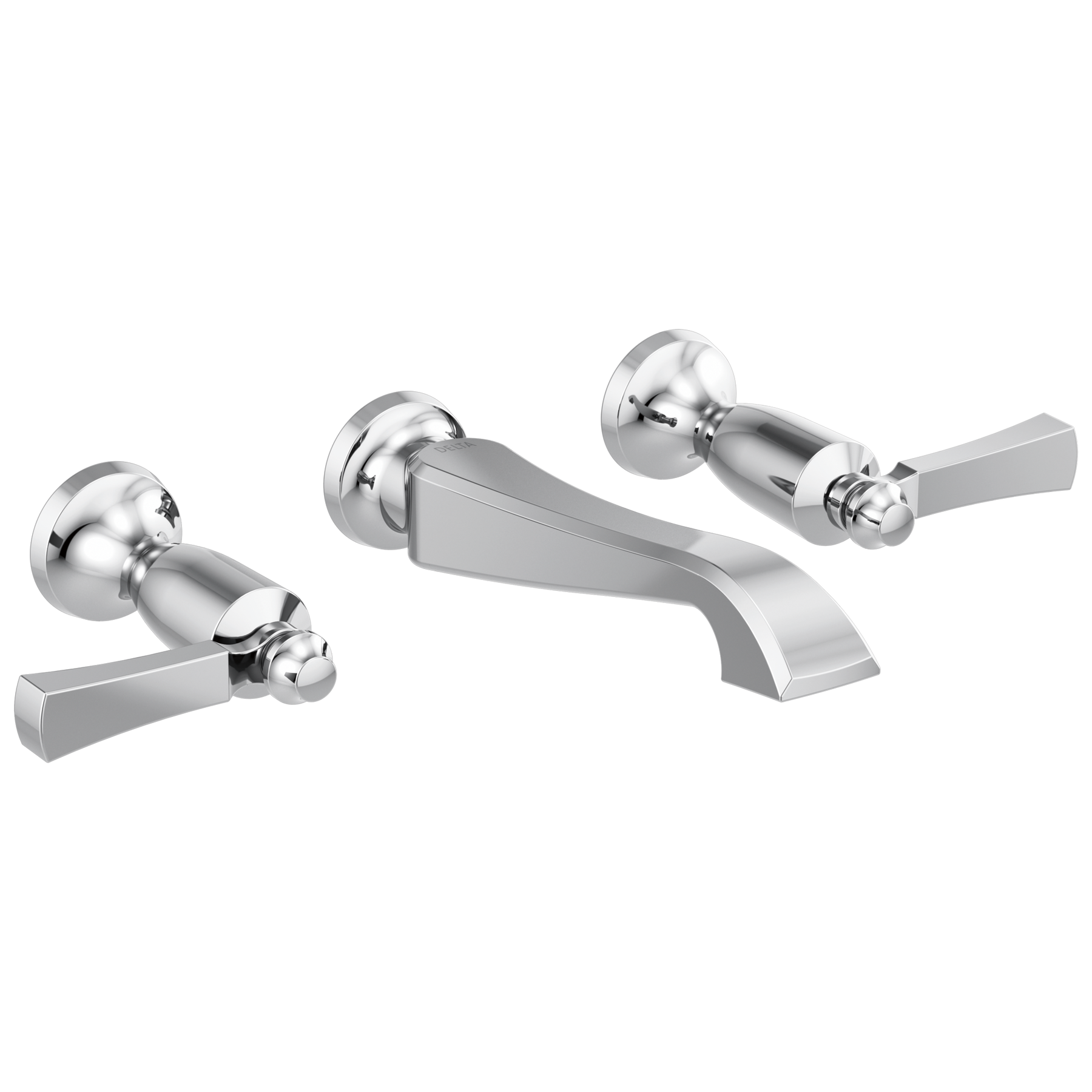 Llave para baño con dos manijas para montaje en pared, solo terminación