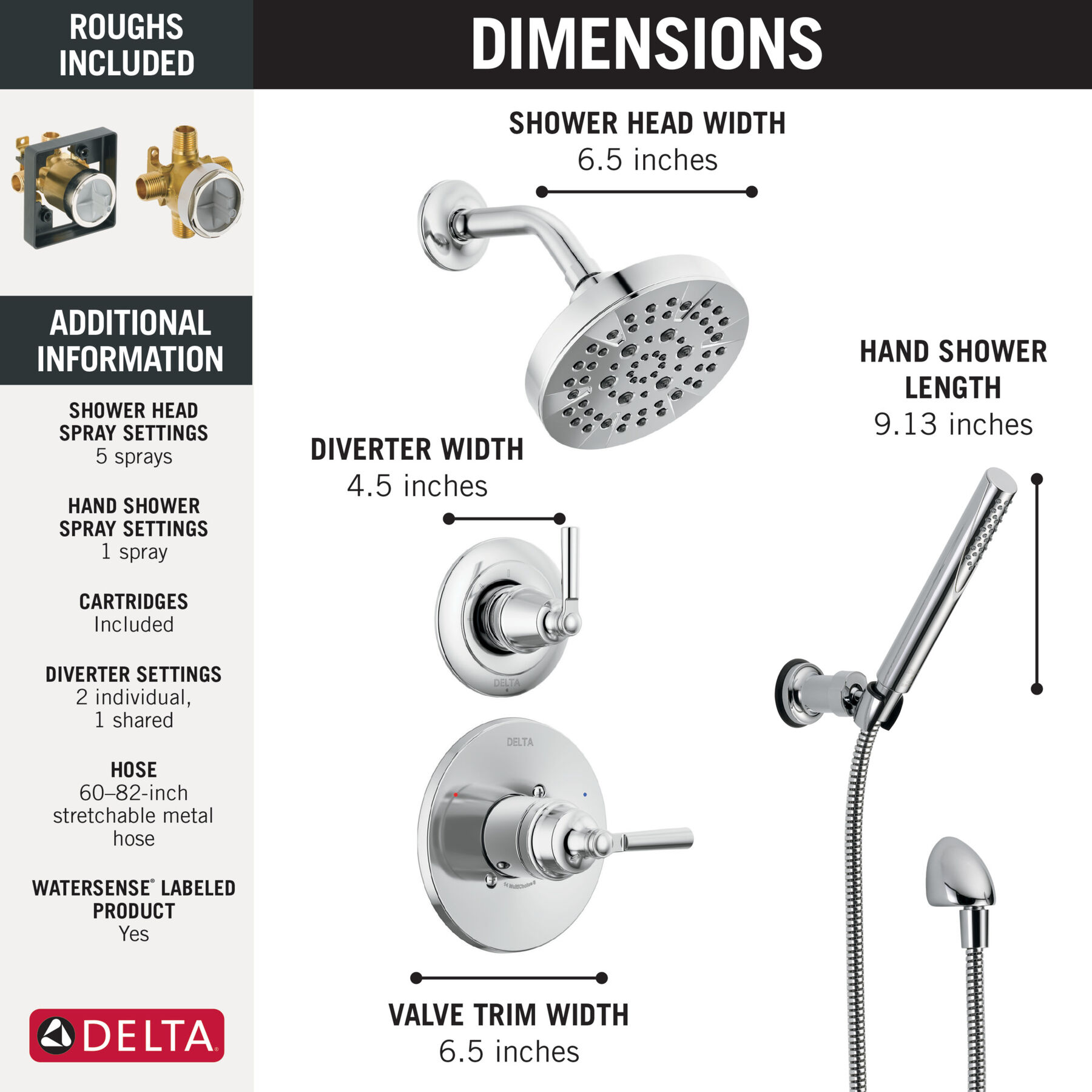 3-Setting Custom Shower Bundle - 14 Series, image 1