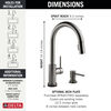 Touch2O with Touchless and VoiceIQ® Technology Single Handle Pull-Down Kitchen Faucet with Soap Dispenser