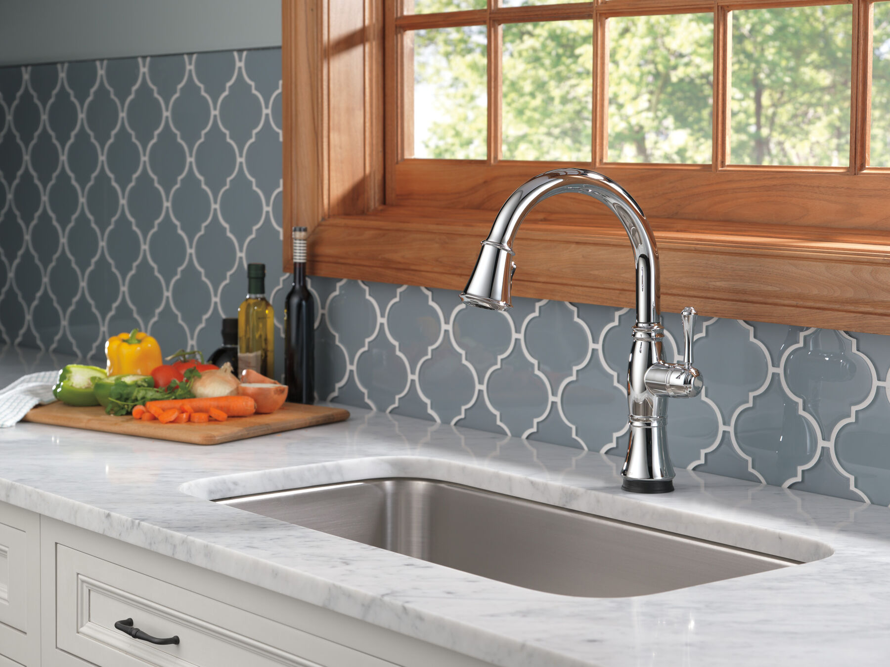 Llave para cocina monomando extensible con tecnologías Touch<sub>2</sub>O® y ShieldSpray®, imagen 5