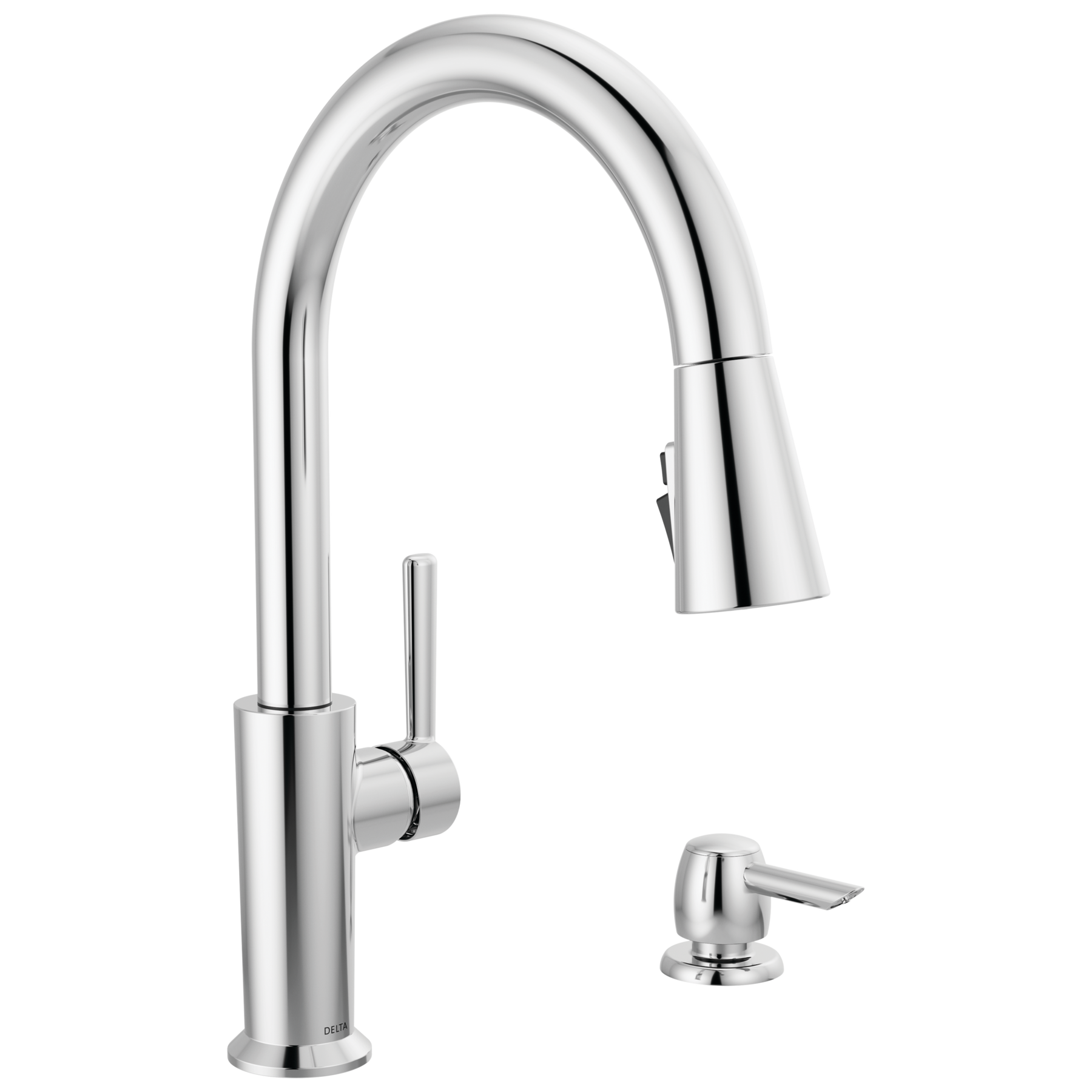 Llave para cocina monomando extensible con dispensador de jabón y tecnología ShieldSpray
