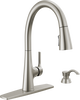 Llave para cocina monomando extensible con dispensador de jabón y tecnología ShieldSpray