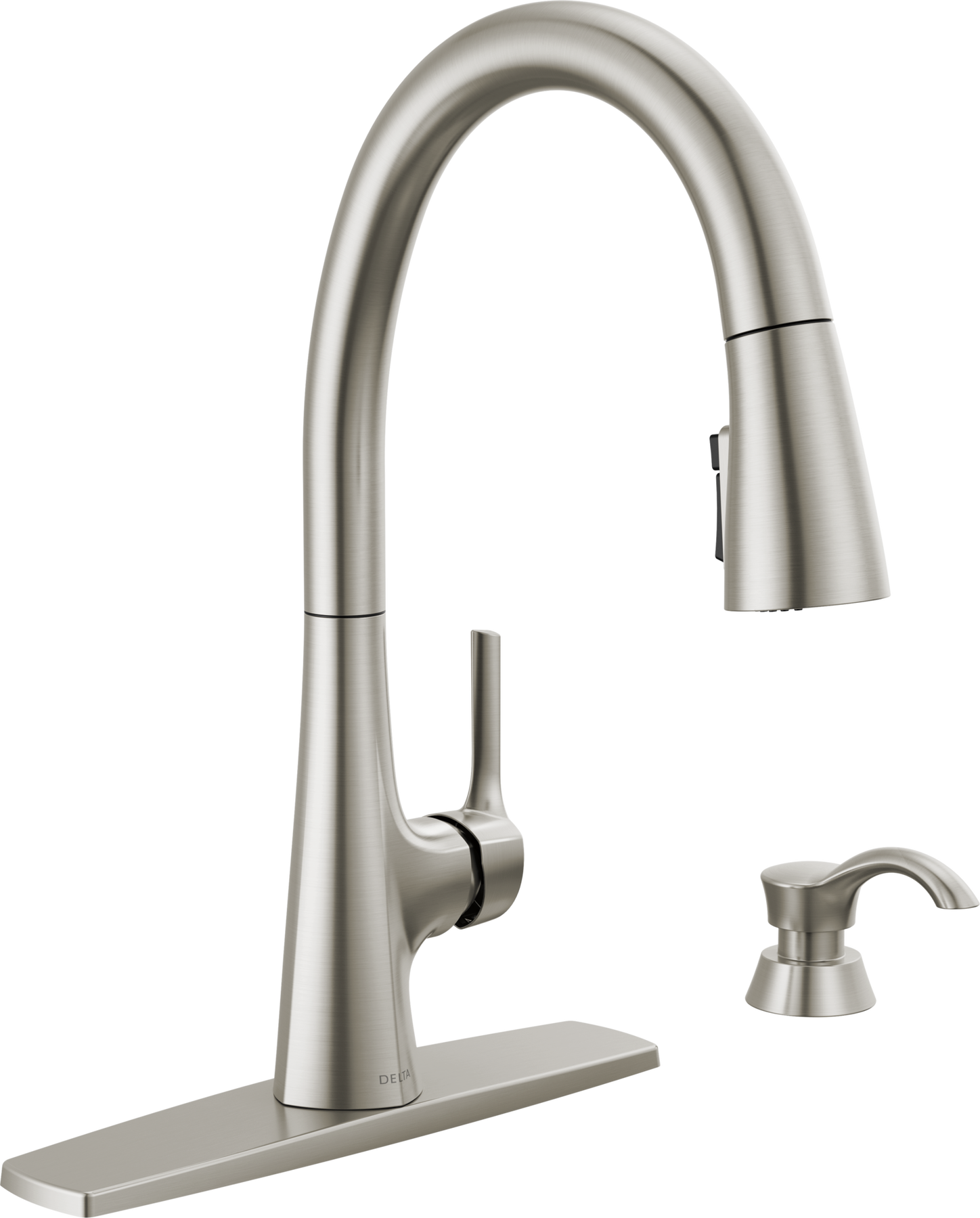 Llave para cocina monomando extensible con dispensador de jabón y tecnología ShieldSpray, imagen 1