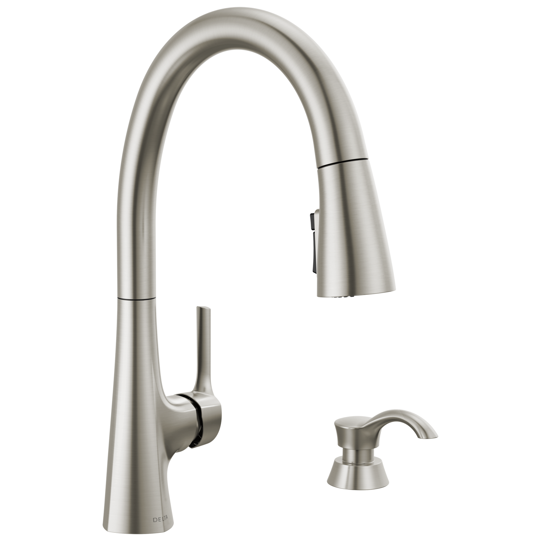 Llave para cocina monomando extensible con dispensador de jabón y tecnología ShieldSpray
