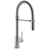 Llave para cocina extensible de una manija con tubo de salida con muelle (producto recertificado)