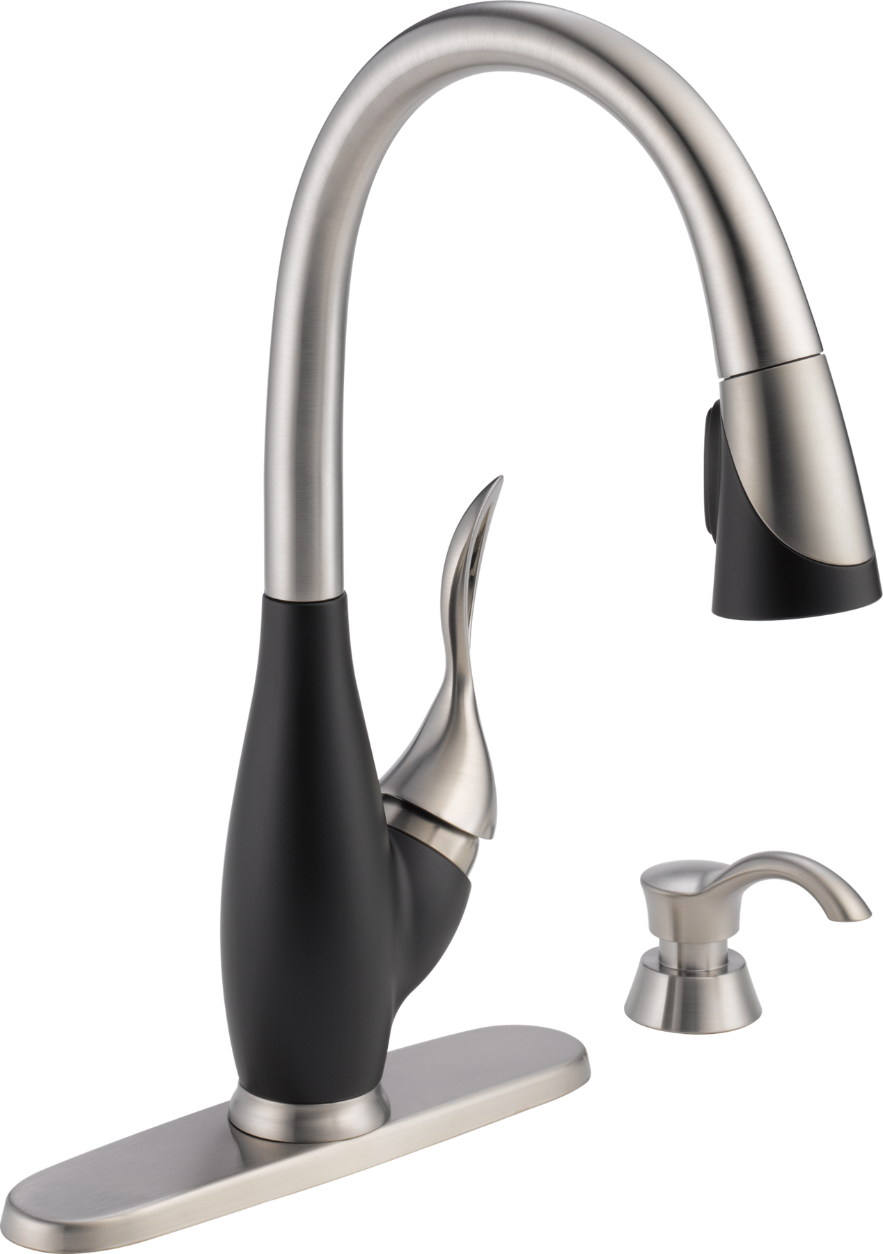 Llave para cocina monomando extensible con dispensador de jabón, imagen 4