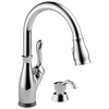 Touch2O with Touchless and VoiceIQ® Technology Single Handle Pull-Down Kitchen Faucet with Soap Dispenser