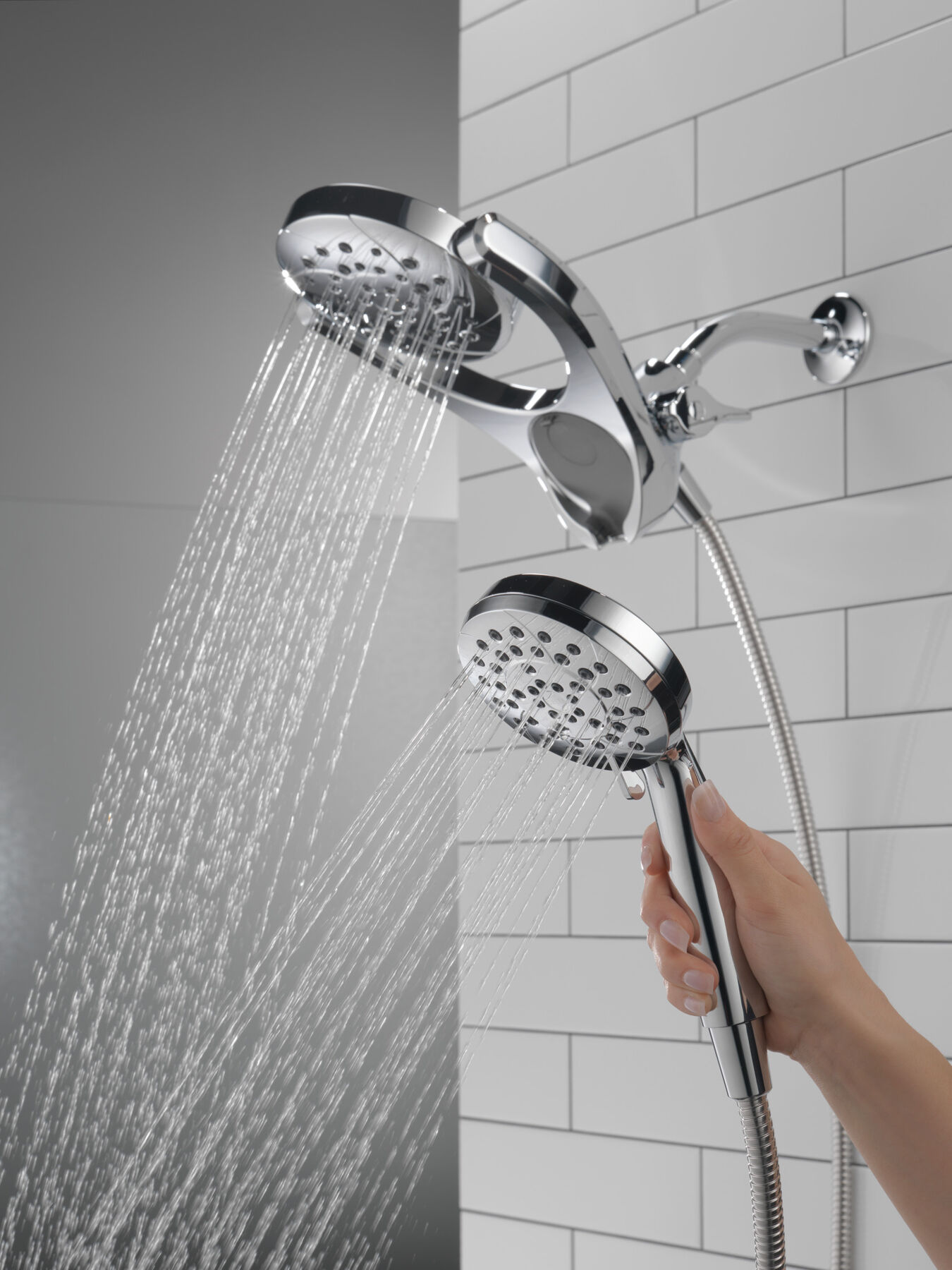 Cabezal de ducha dos en uno de 4 ajustes HydroRain®, imagen 6