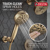 Ducha manual de 7 ajustes de montaje en pared con rociado de limpieza