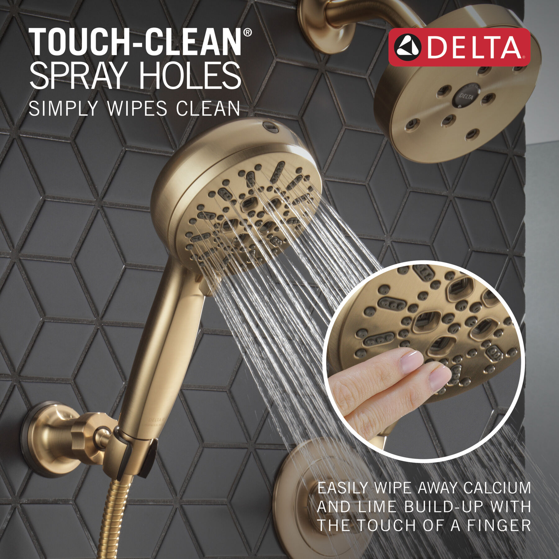 7-Setting Wall Mount Hand Shower with Cleaning Spray, image 20