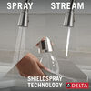 Llave para cocina monomando extensible con dispensador de jabón y tecnología ShieldSpray