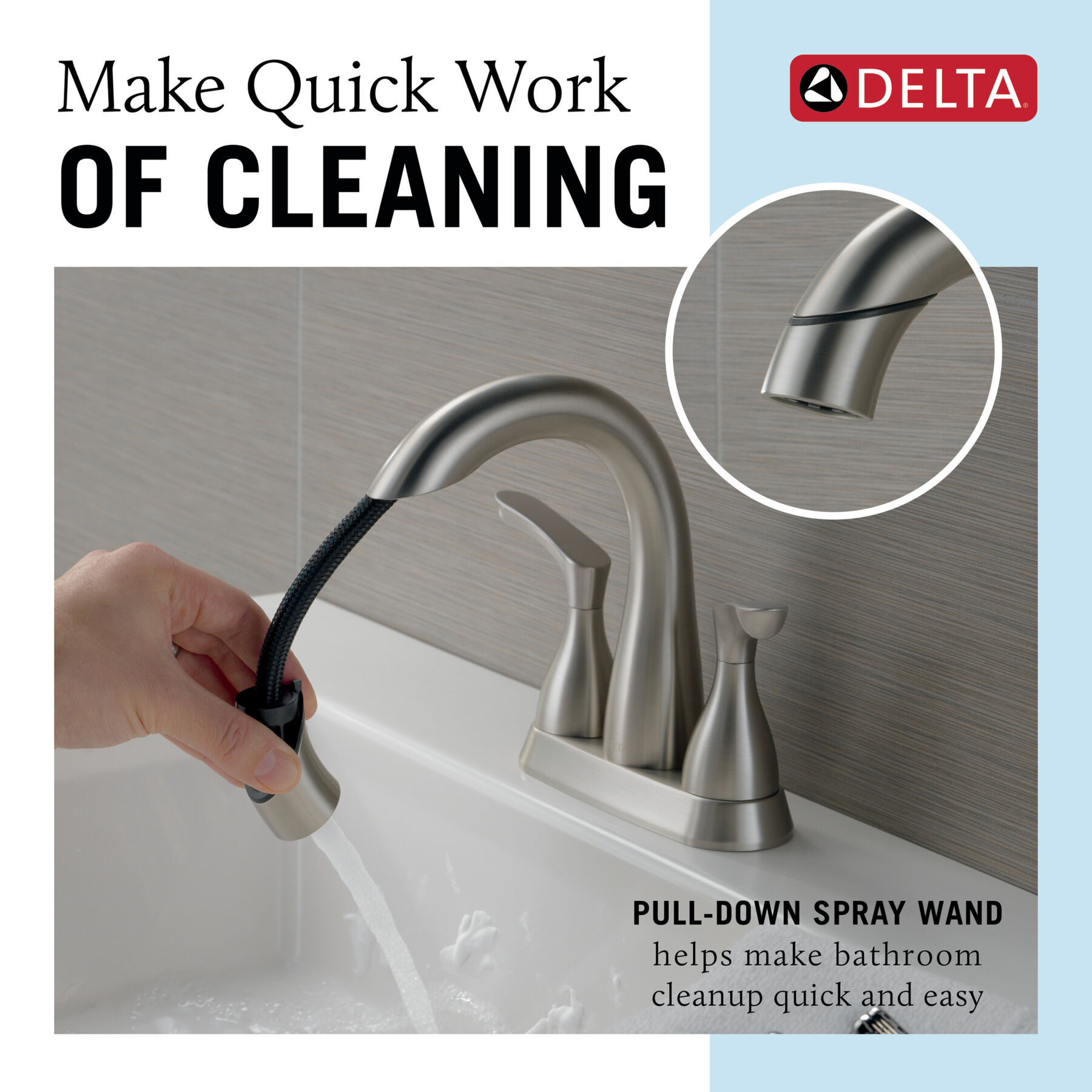Llave para baño extensible de combinación de dos manijas, imagen 3
