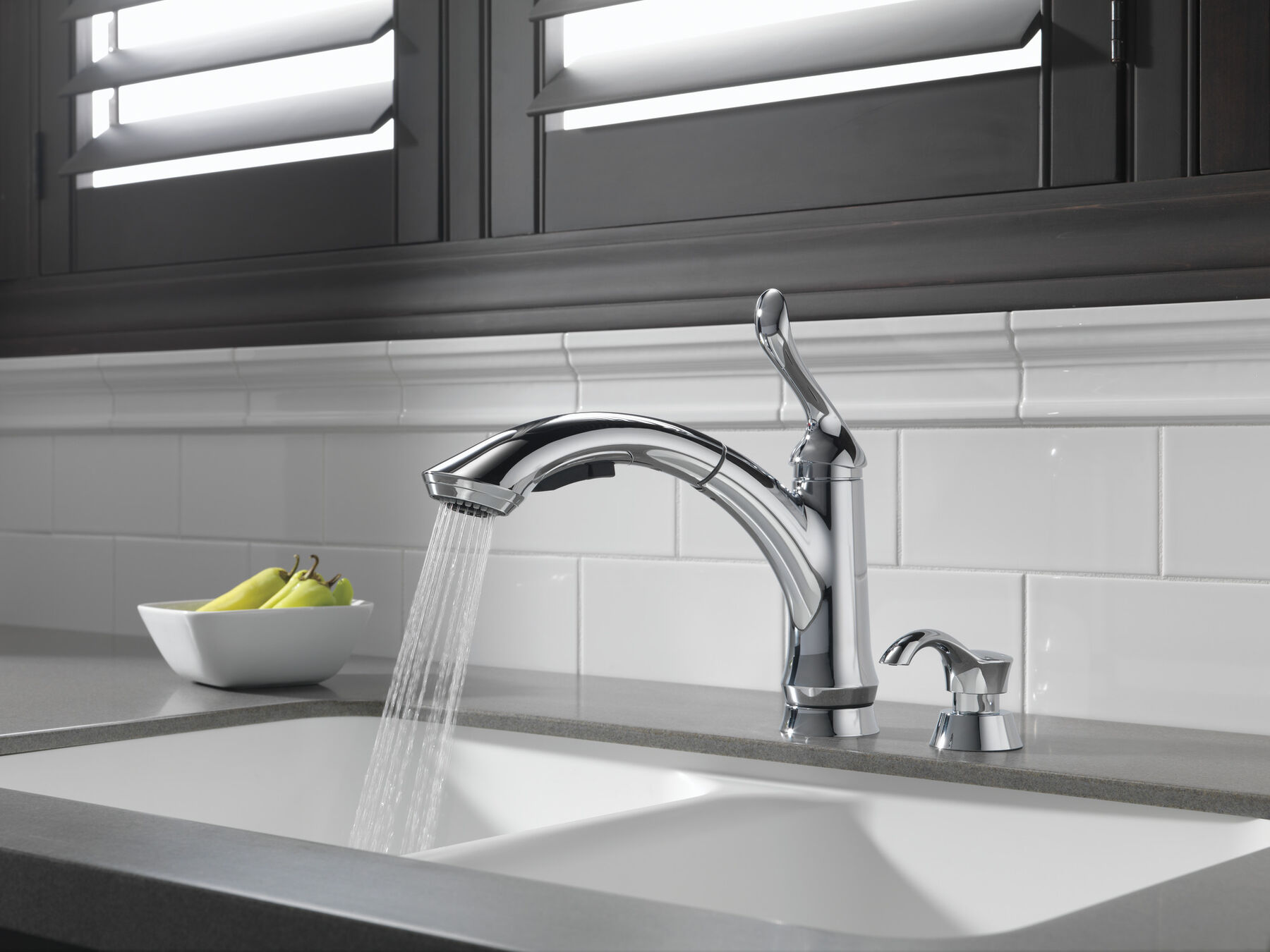 Llave para cocina monomando desplegable con dispensador de jabón, imagen 4