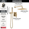 Raincan Shower Rough & Trim w/ HS 1L 14S (Recertified)