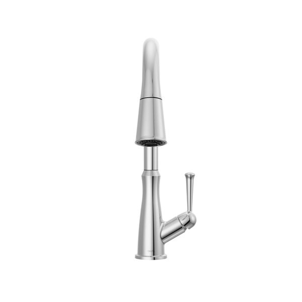 Llave de una manija con tubo de salida deslizable para cocina