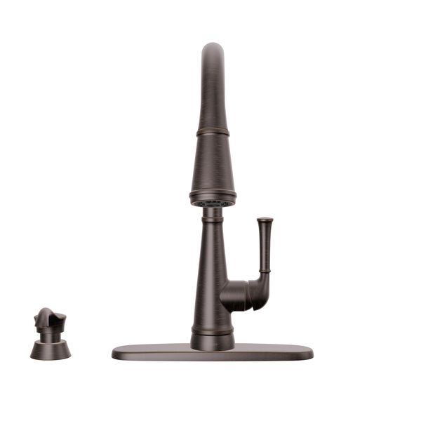 Llave para cocina monomando extensible con dispensador de jabón y tecnología ShieldSpray®