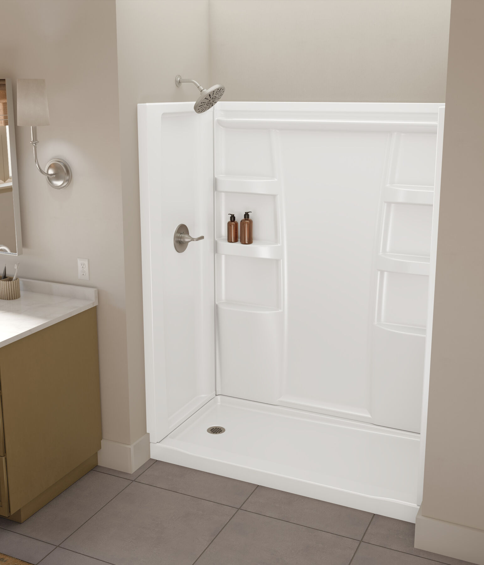 ProCrylic 60 in. x 30 in.Shower Base Left Drain, image 4