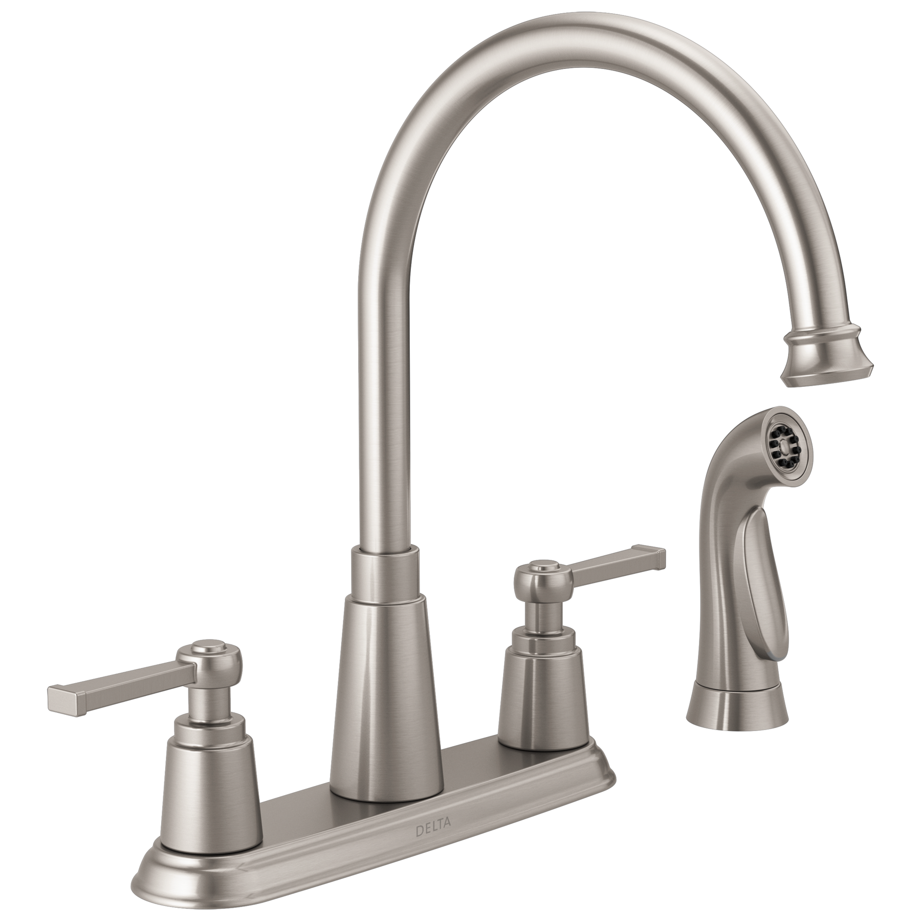 Llave para cocina de dos manijas con rociador